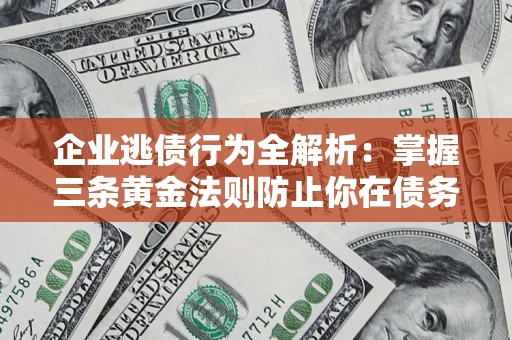 北京企业逃债行为全解析：掌握三条黄金法则防止你在债务乱局中“踩雷”